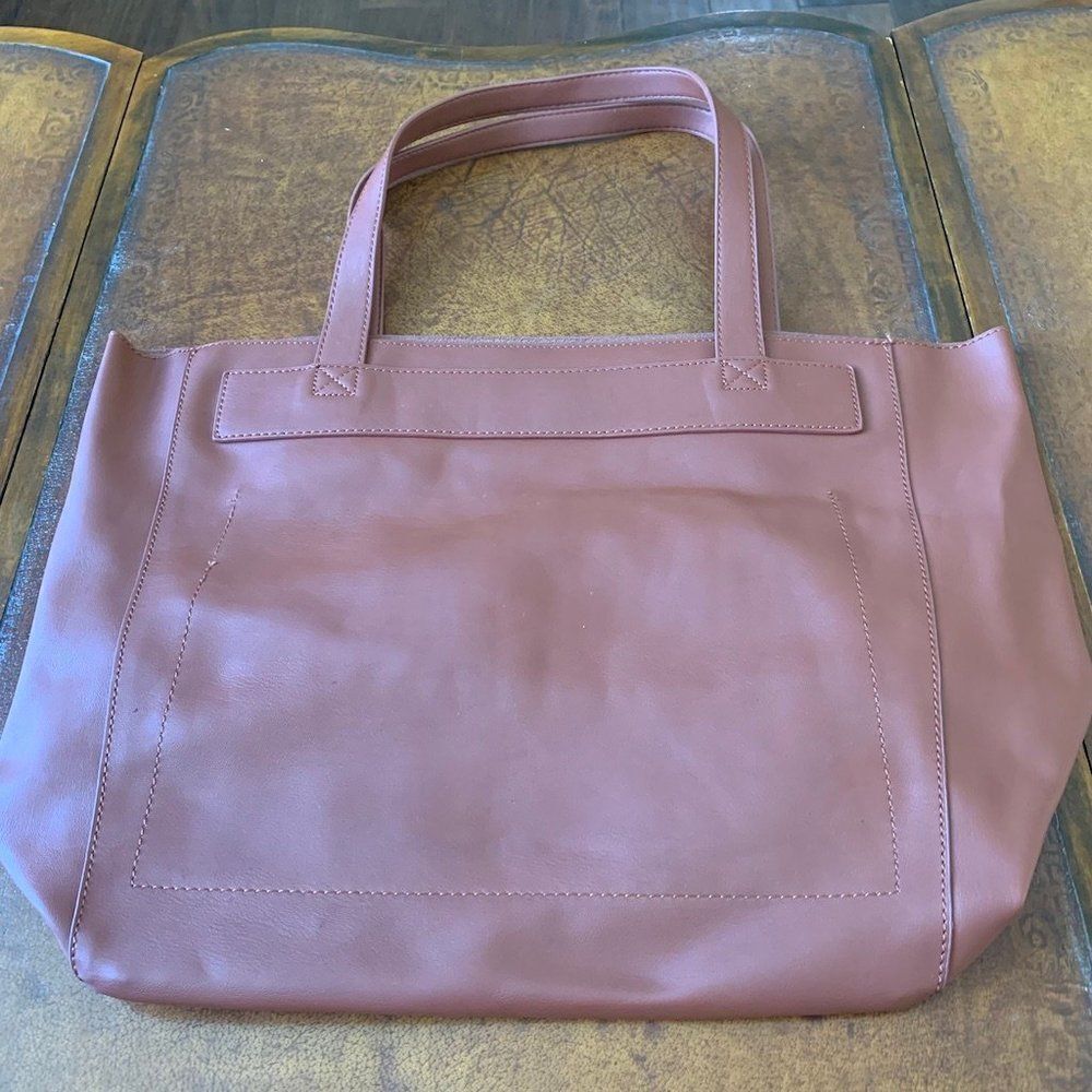 Nordstrom Brown Faux Leather Tote